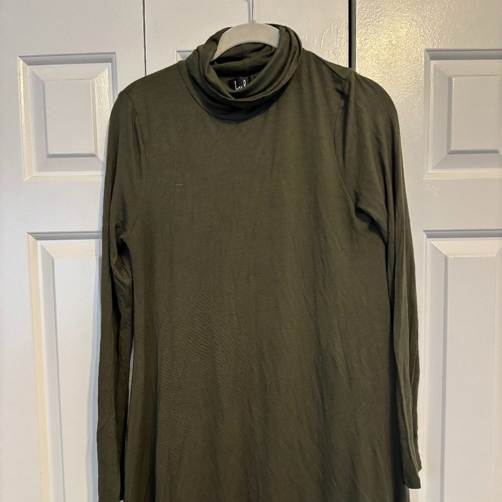 Olive green Lulu's turtleneck dress